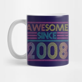 Awesome Since 2008 // Funny & Colorful 2008 Birthday Mug